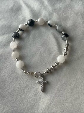 Rutilated Quartz rosary bracelet